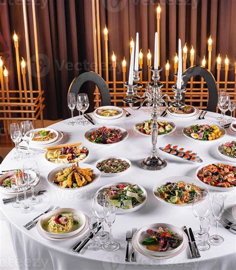 banquet table display stock  images  backgrounds