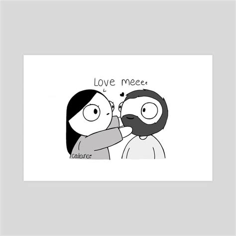 Love Me Borderless An Art Print By Catana Chetwynd Cute Couple Comics Cute Love Stories