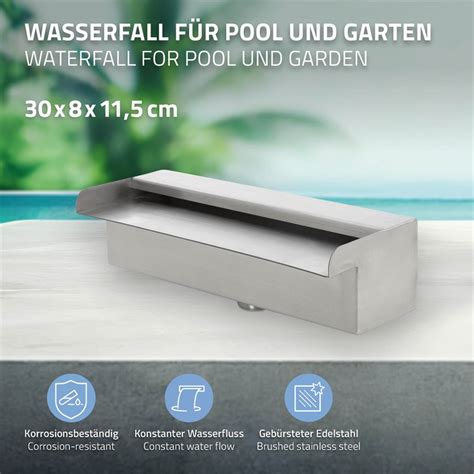 Wasserfall F R Pool Cm Aus Edelstahl Ml Design