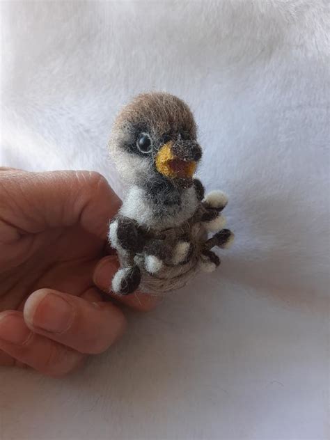 Брошь валяная из шерсти птенчик в гнездышке — цена 200 грн в каталоге ...