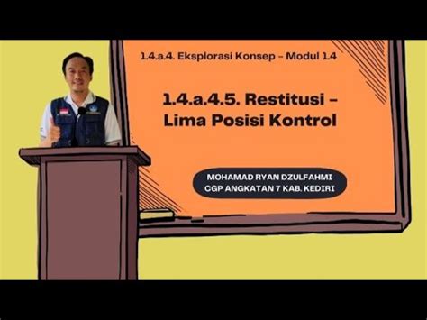 1 4 A 4 5 Restitusi Lima Posisi Kontrol Eksplorasi Konsep Modul 1 4