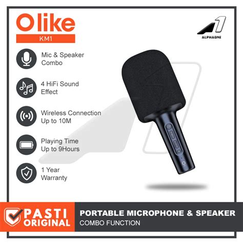 Jual Olike Microphone Portable Bluetooth Km Mic Karaoke Speaker Stereo