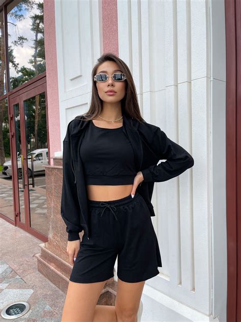 Женский летний костюм тройка с шортами - Интернет магазин женской одежды