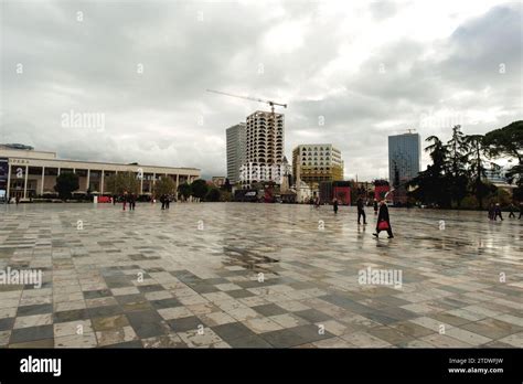 Tirana Albania November A Photo Of Skanderbeg Square