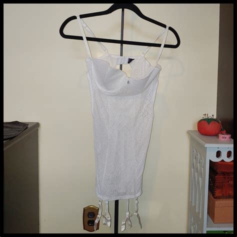 Seduction Intimates Sleepwear Seduction White Lace Lingerie With Garters Poshmark