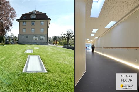 Begehbare Glassfloor Oberlichter für Altersheim Sömmerli Heliobus The