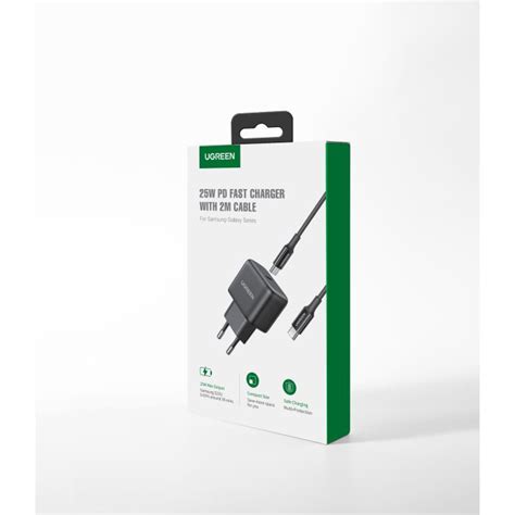 Charger UGREEN PD CD250 Combo+Type C/Type C Cable Black 50581