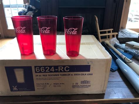 Setof6 Cocacolacupsredplastictumblers24ozrestaurantgrade