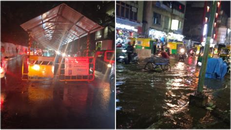 Bengaluru Rain ರಾಜಧಾನಿಯಲ್ಲಿ ಮಳೆ ಅಬ್ಬರ ರಸ್ತೆಗಳು ಜಲಾವೃತ ವಾಹನ ಸವಾರರ