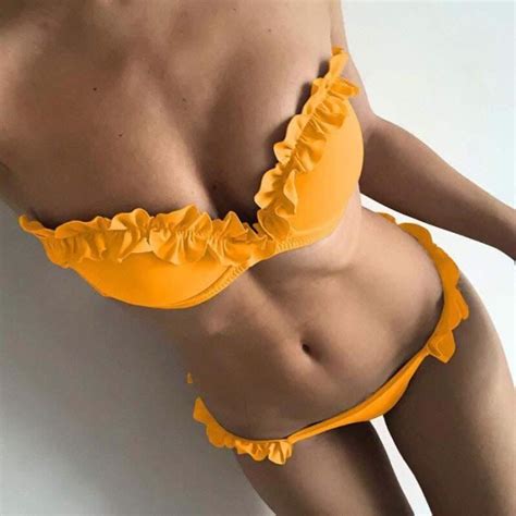 MAILLOT DE BAIN nouvelle arrivée à volants Bikinis Sexy Dot maillots de bain femmes Bikini