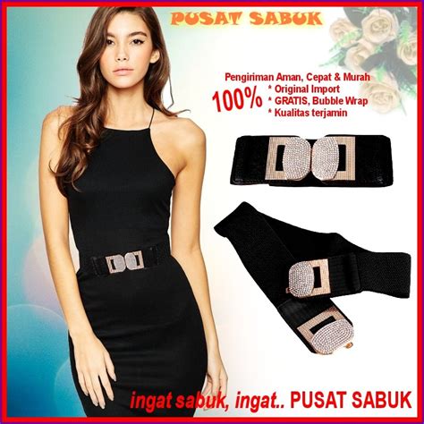 Jual Belt Sabuk Wanita Obi Karet Ikat Pinggang Fashion Gesper Cewek