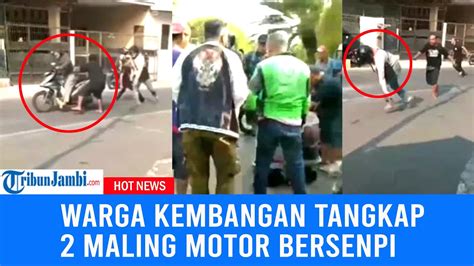 Detik Detik Warga Kembangan Tangkap 2 Maling Motor Bersenpi YouTube