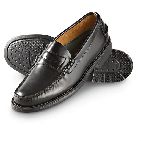 Mens Sebago® Sherman Beefroll Penny Loafers Black 178587 Dress