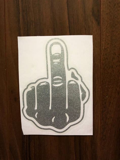 Car Decal Middle Finger Decal Fuck Off Funny Car Decal Vinyl Decal Truck Decal Window