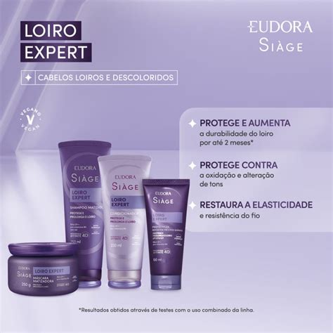 Qual A Melhor Linha Da Eudora Para Cabelos Loiros - Shampoo Matizador Siàge Loiro Expert | Eudora