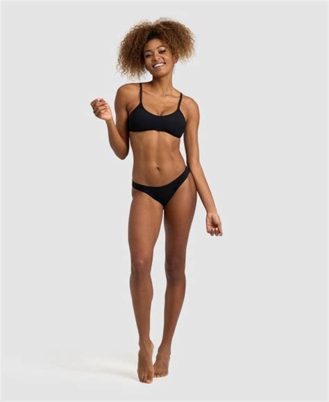 Bandeau Bikini Damen Einfarbig