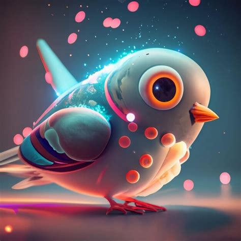 Premium Ai Image Dove Bird Face Neon Illustartion Wallpaper Ai