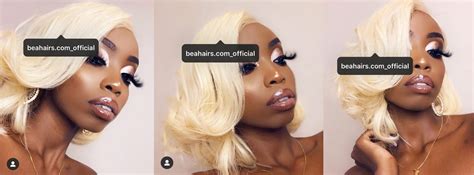 Summer Brazilian Virgin Blonde Color Blunt Cut Glueless Lace Front BOB BHS002 Bea Hairs