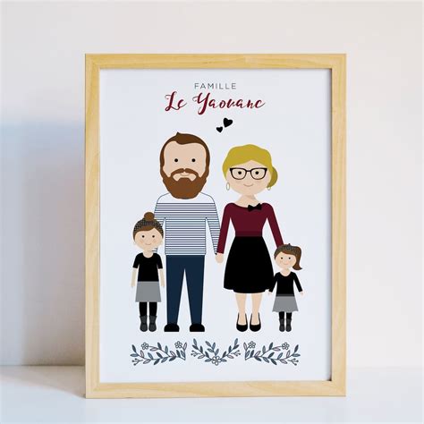 Affiche De Famille Personnalis Id E Cadeau Pour La F Te Des Etsy France