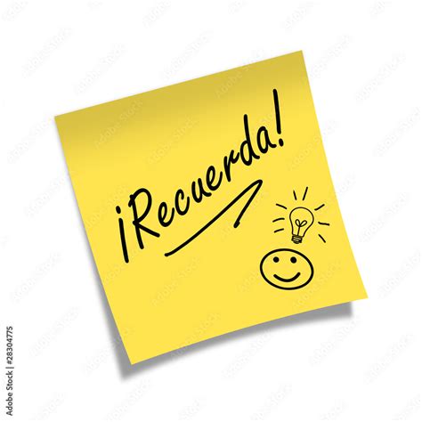 Post It Recuerda Stock Illustration Adobe Stock