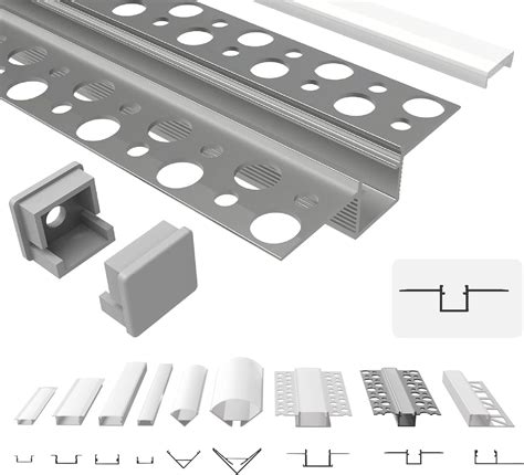 Aluprofil X Meter Aluminium Trockenbau Profil Leiste Eloxiert F R Led