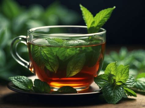 fresh peppermint tea  stock photo public domain pictures