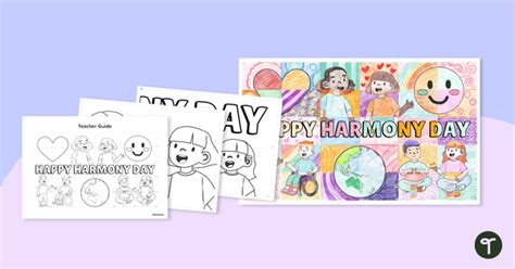 Harmony Day Colouring Page Teach Starter