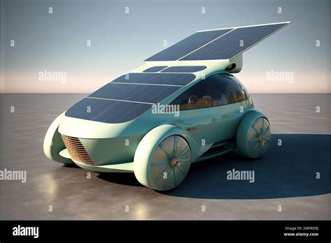 A solar panel car of the future eco substenibilty concept eco EV Car or ...