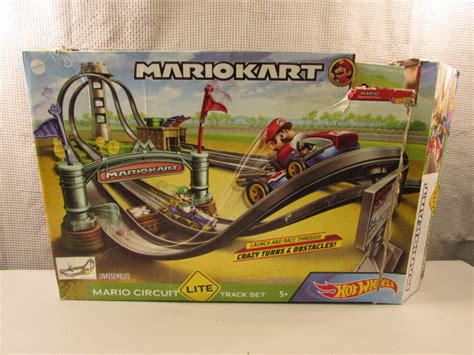 Lot Detail Hot Wheels Mario Kart Mario Circuit Lite Track Set