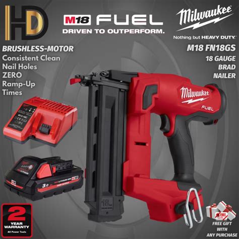 Milwaukee M18 FN18GS Fuel 18 Gauge Brad Finishing Nailer Brushless