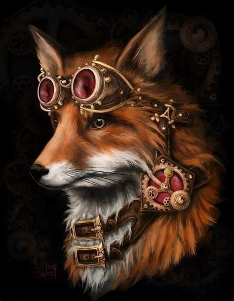 картинка лиса стимпанк — Рамблер/картинки | Steampunk animals ...