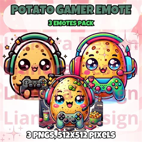 POTATO GAMER Twitch Emote Gamer Potato Twitch Emote Twitch Youtube