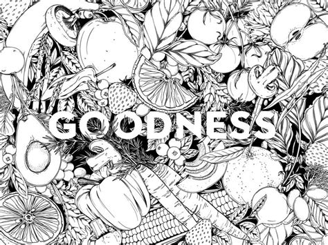 Goodness Coloring Sheet Doodle Illustration Graphic Design Posters