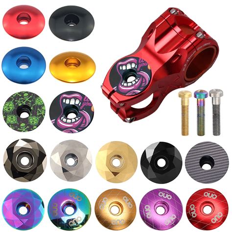 mountain bike diamond mtb stem top cap bicycle headset cover rainbow