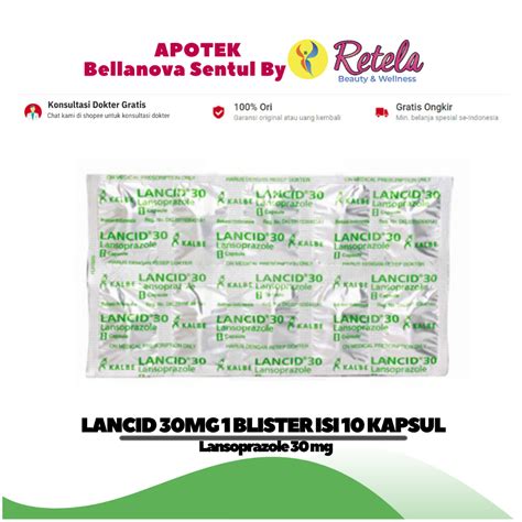 Jual LANCID 30MG 1 STRIP 10 KAPSUL | Shopee Indonesia