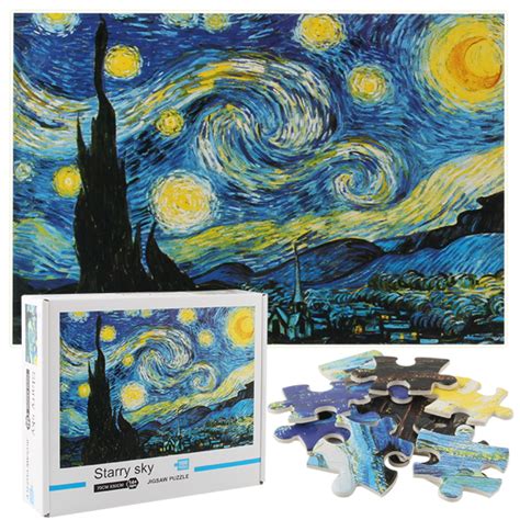 Van Goghs Starry Night 1000 Piece Jigsaw Puzzle Puzzle Club Canberra