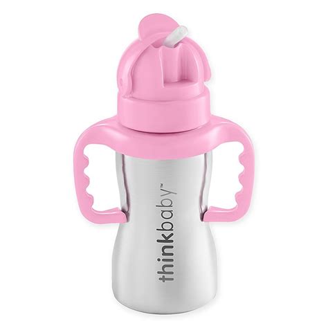 Thinkbaby™ 9 Fl Oz Thinkster Of Steel Sippy Cup With Straw Bed Bath