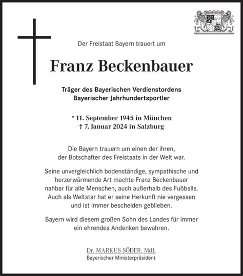 Gedenkkerzen Von Franz Beckenbauer Trauer Merkur De