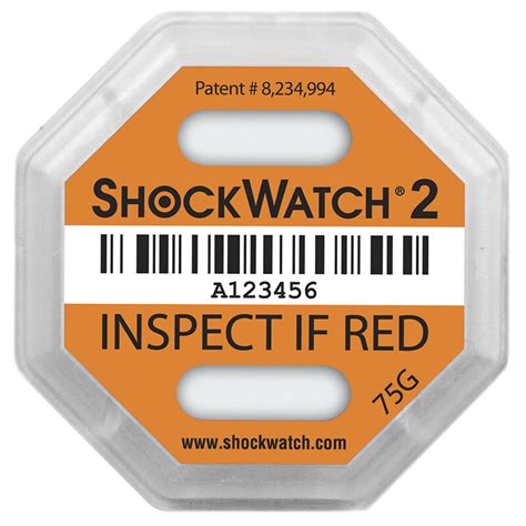 Stossindikator ShockWatch 2 43 X 43 X 6 Mm 75 G 50 Ms Orange