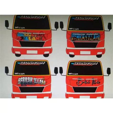 Jual Terlaris Sticker Decal Cutting Tulisan Depan Truk Bisa Custom