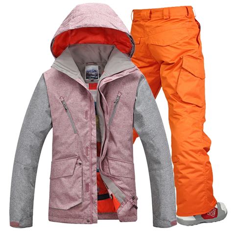 Gsou Snow Ski Suit For Men Skiing Set Snowboarding Jacket And Pants Men