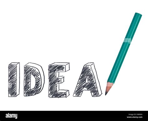 Word idea drawn pencil Stock Photo - Alamy