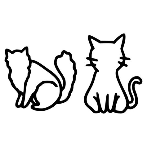 Gato Bonito Desenho Gato Svg Arquivos Cortados Vetor Premium