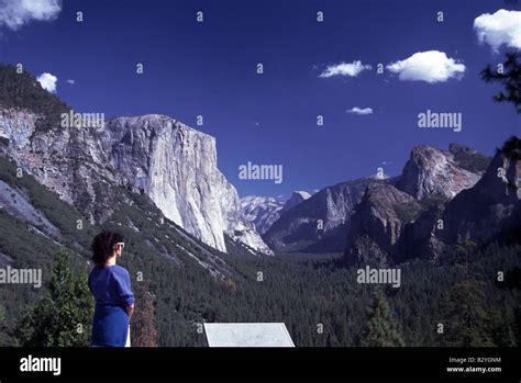 Yosemite Valley With El Capitan And Half Dome Stock Photo Alamy