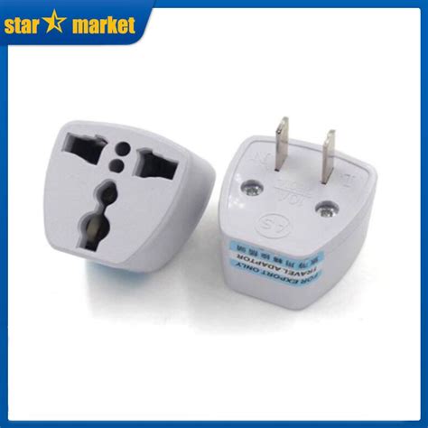 Star Universal Ac Travel Power Plug Conversion Adaptor Three Holes 3 Turn 2 Conversion Plug