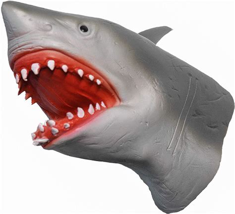 Yolococa Shark Hand Puppet Soft Rubber Realistic Animal Head Ts Toys