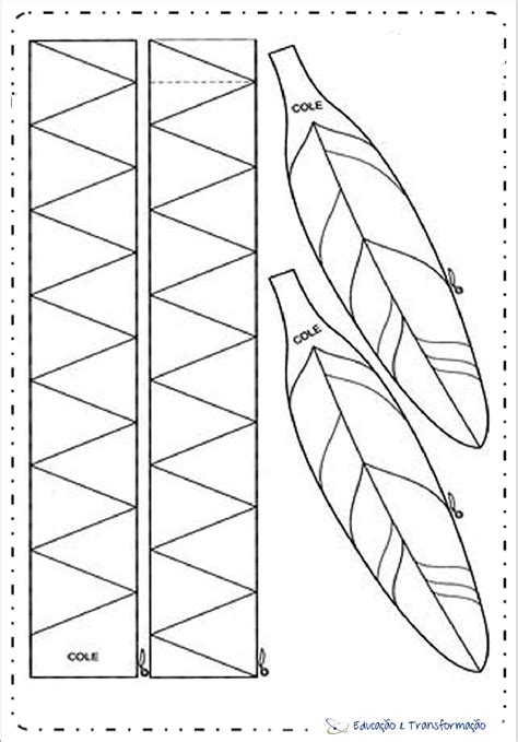 Cocar De Indio Para Imprimir - Molde De Cocar Para O Dia Do Indio Educação Infantil - RETOEDU