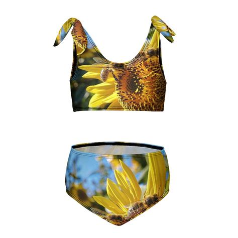 Bee Daisy Flower Girl S Piece Bikini Set Beach Sport Swimsuit Swimwear Y Cm Walmart