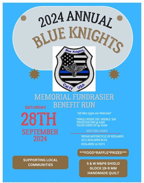 Its That Time Again” Mark Your Blue Knights Ca Iv