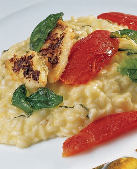 Risotto Al Basilico Con Pomodori E Filetti Di Sogliola Riso Gallo